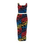Women's Plus Size Leopard Print Two-Piece Skirt Set - Image 5