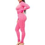 Seamless Pink Half-Zip Jacket & Leggings Set - Image 3