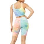 Tie Dye Tank Top and Biker Shorts Set - Image 3
