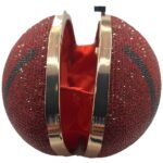 Red and Black Glam Rhinestone Football Clutch/Crossbody Bag - Image 3