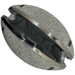 Silver Rhinestone Football Clutch/Crossbody Bag - Image 3