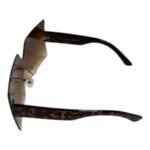 Brown Oversized Rimless Gradient Sunglasses