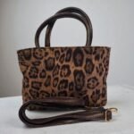 Leopard Print Small Half Moon Shoulder Bag - Image 5