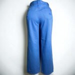 Women's Blue High Waist Straight Pants with SLITS - Image 5