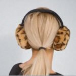 Fuzzy Soft Leopard Print Ear Muffs - Image 3