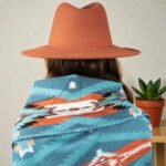 Women's Rust Wide Stiff Brim Felt Fedora Hat - Image 2