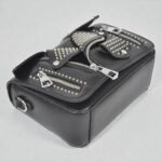 Vegan Leather Metal Studded Jacket Clutch - Moto Style Statement Bag | Big Sisters - Image 7