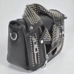 Vegan Leather Metal Studded Jacket Clutch - Moto Style Statement Bag | Big Sisters - Image 4