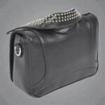 Vegan Leather Metal Studded Jacket Clutch - Moto Style Statement Bag | Big Sisters - Image 5