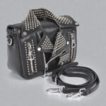 Vegan Leather Metal Studded Jacket Clutch - Moto Style Statement Bag | Big Sisters - Image 3