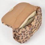 Faux Leo Fur Shoulder Bag - Luxurious Leopard Print Statement Purse - Image 4