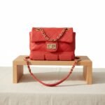 Crimson Quilted Crossbody